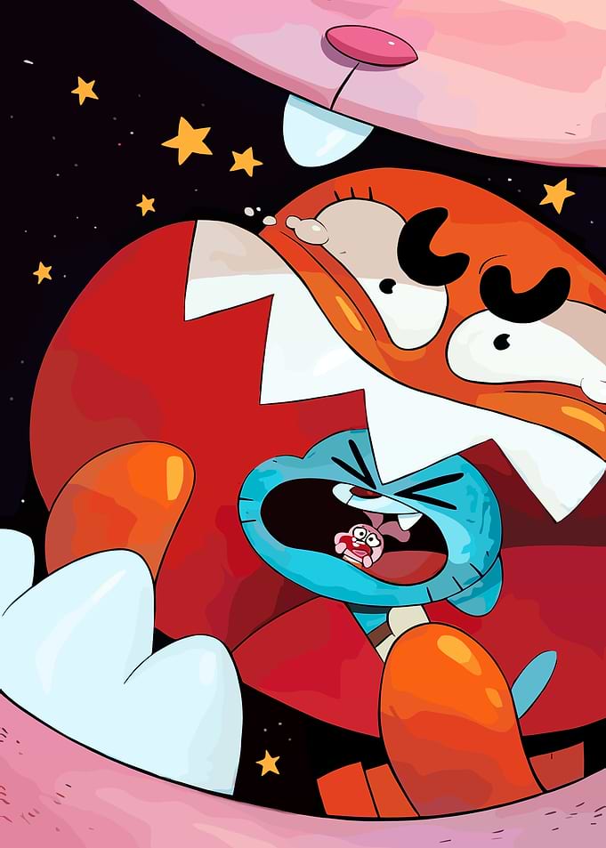 Gumball and Darwin Cartoon Scene