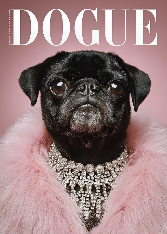 Dogue: Fashionable Pug Portrait