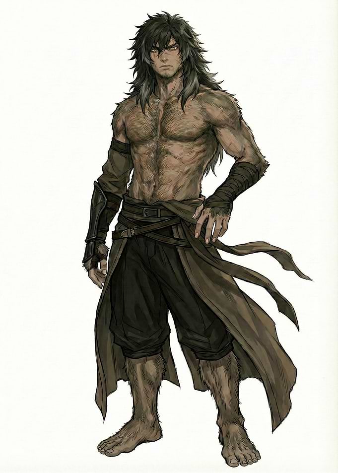 Werewolf Warrior Character Art