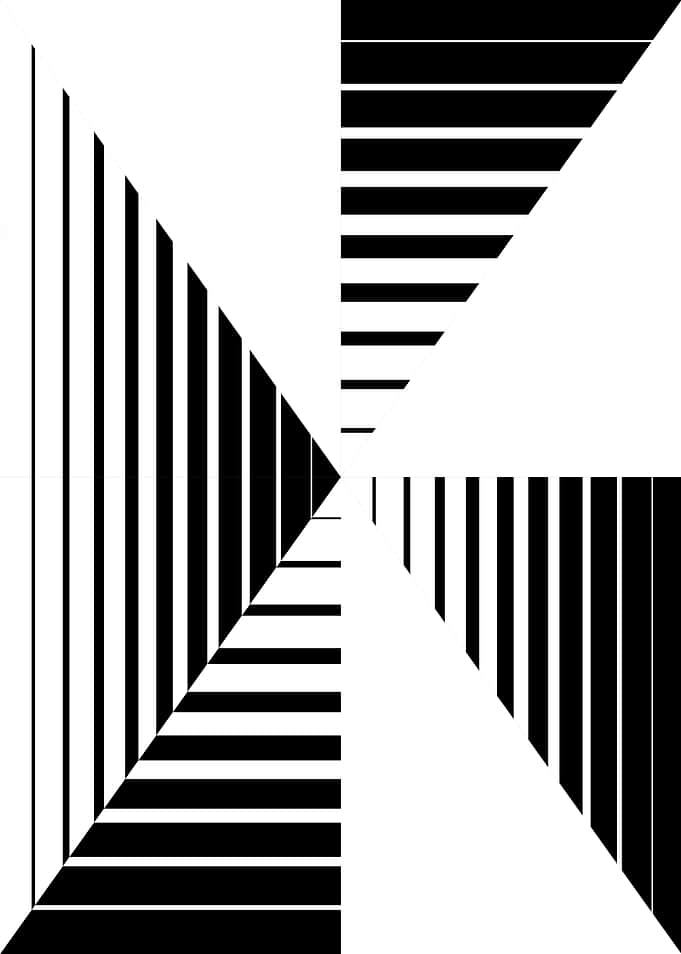 Abstract Black and White Geometric Design