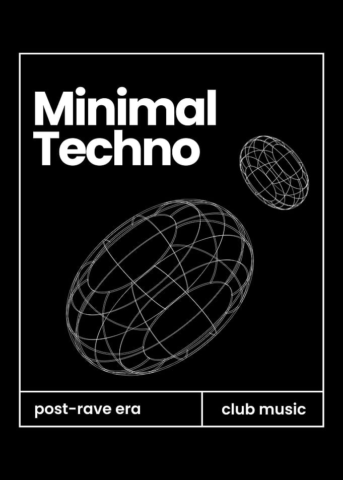 Minimal Techno Music Poster