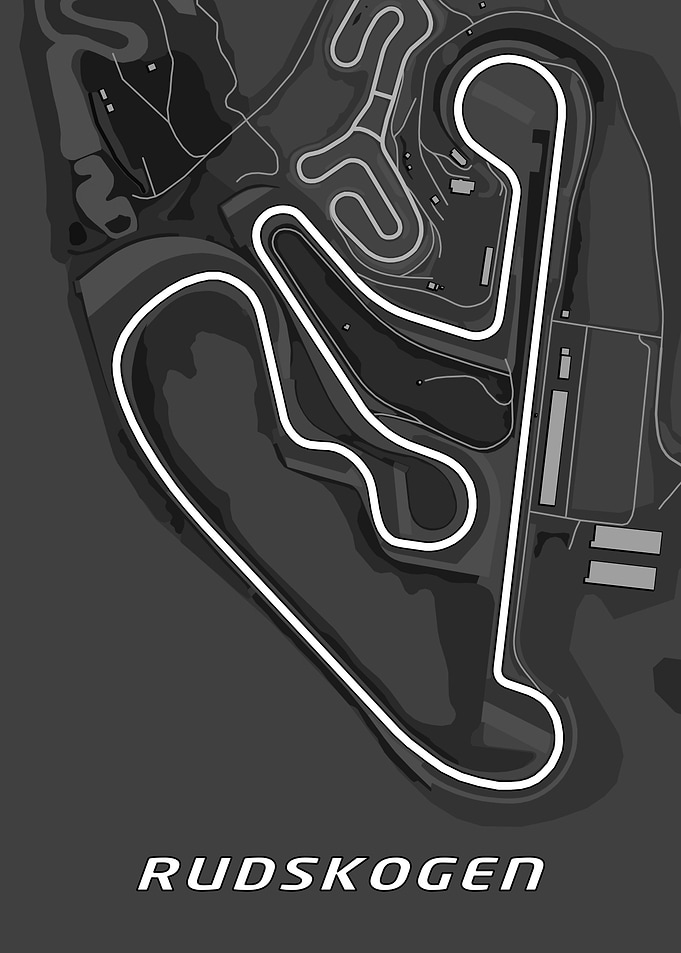 Rudskogen race track map