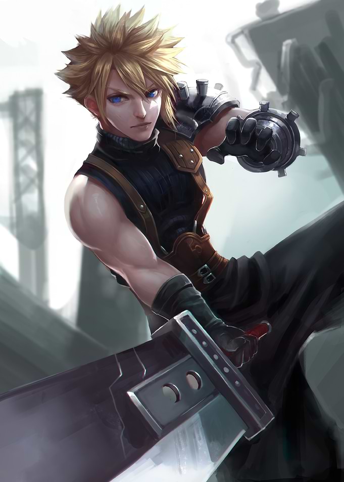 Cloud Strife with Buster Sword