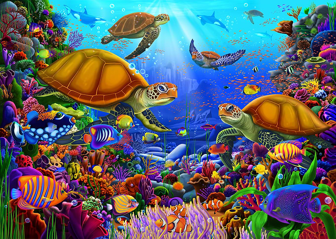 Amazing Ocean Turtles