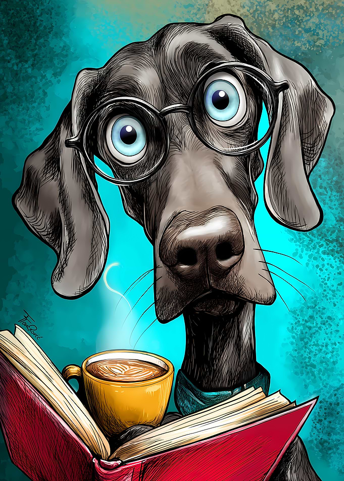 Weimaraner Caricature