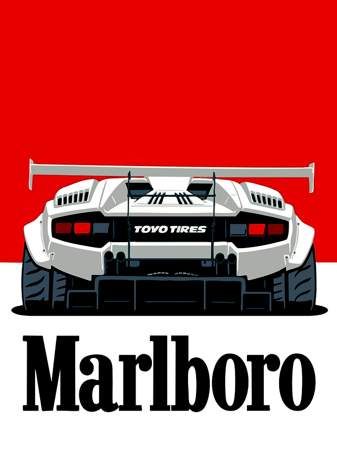 Lamborghini Countach Marlboro Livery Art