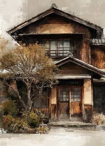 Traditional Japanese House Painting