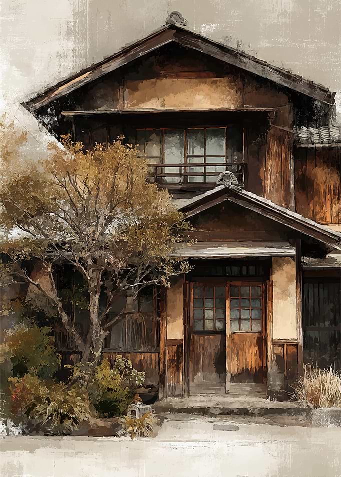 Traditional Japanese House Painting