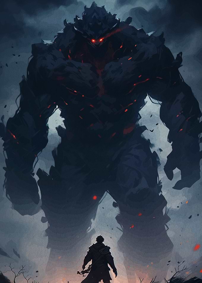 Giant Golem Confrontation