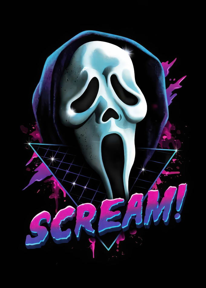 Scream Ghostface Retro Art
