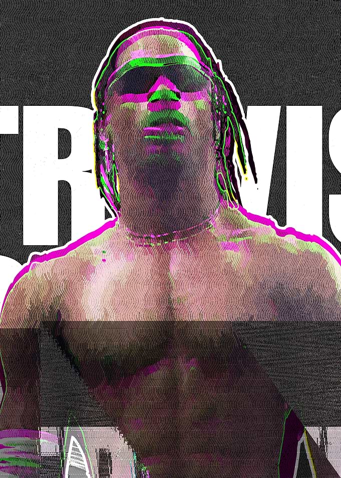 Travis Scott Glitch Art Portrait