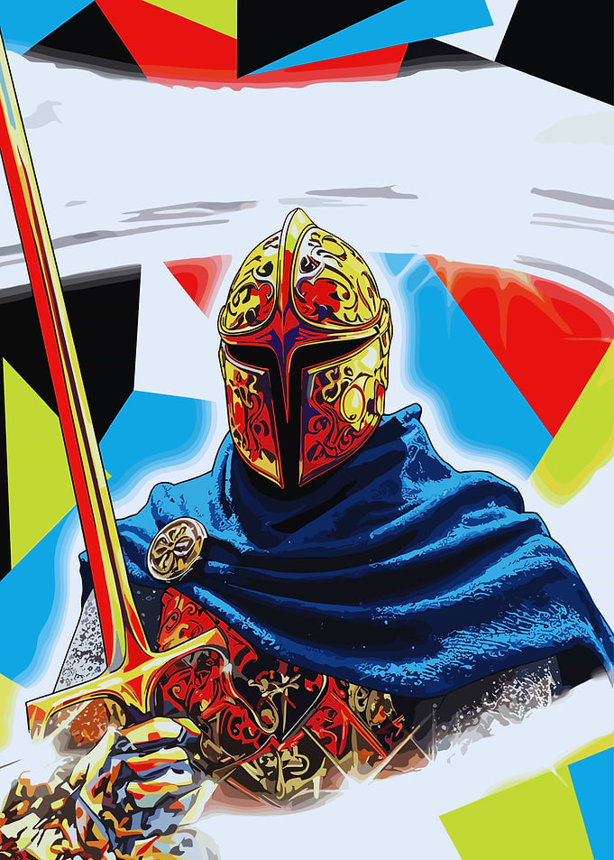 Warrior with Sword Digital Art