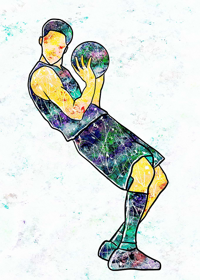 Basketball Player Abstract Art