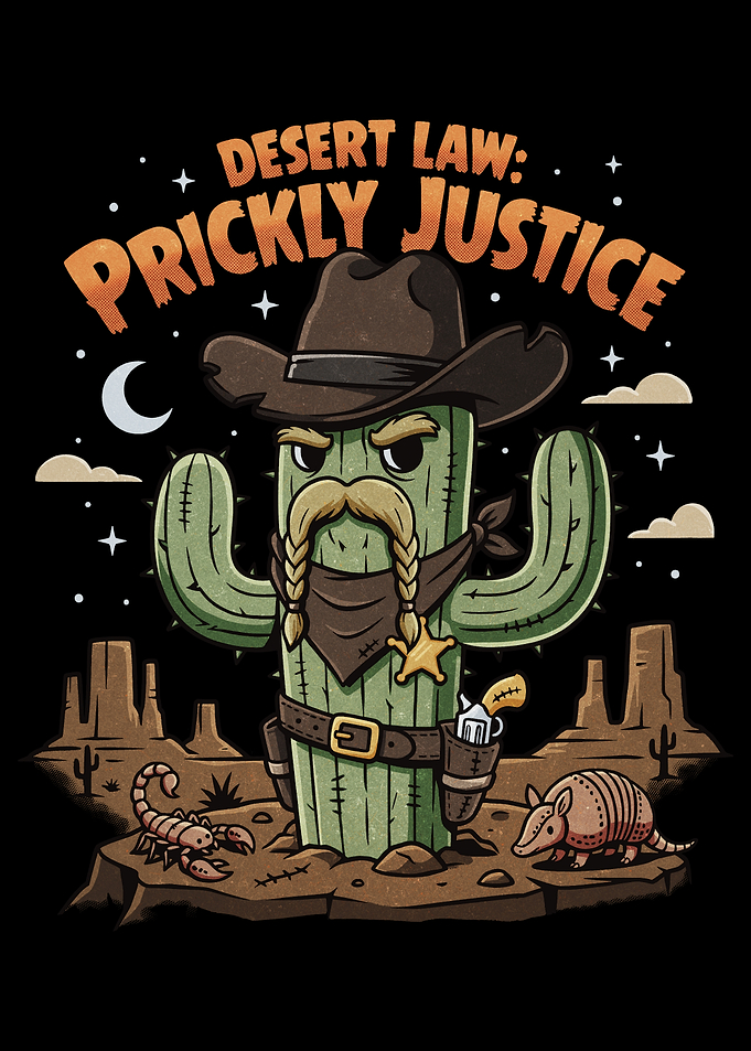 Desert Law: Prickly Justice Cartoon