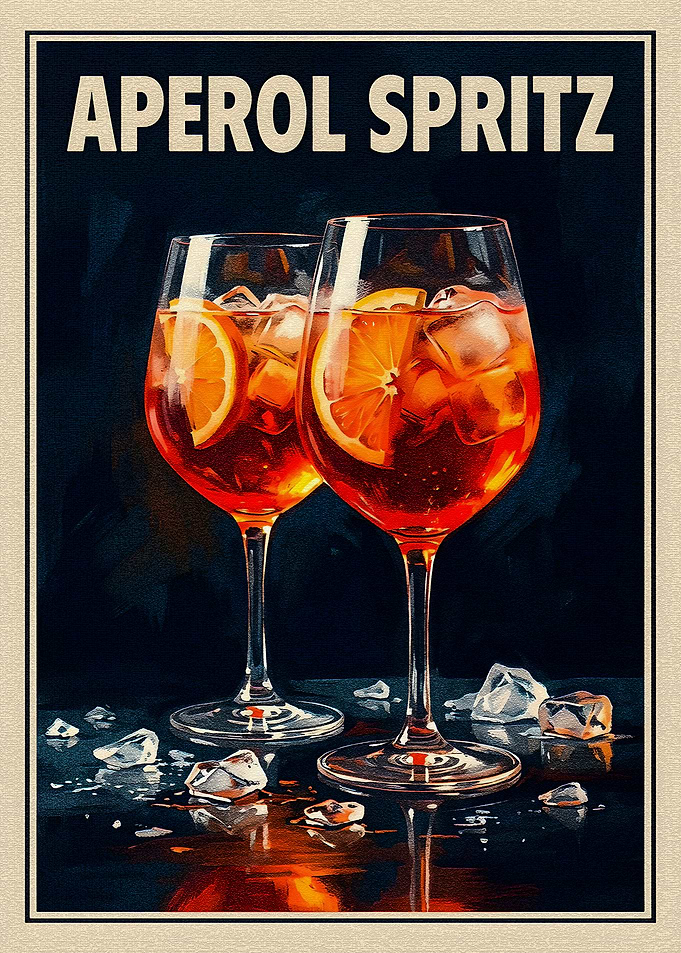 Aperol Spritz Drink Poster