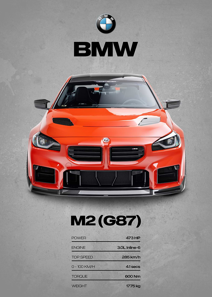 BMW M2 (G87) Orange Car