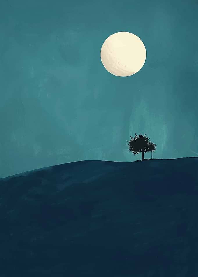 Moonlit Landscape with Trees