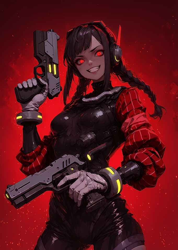 Anime Girl with Guns