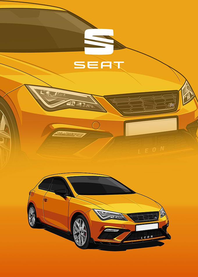 SEAT Leon Car Illustration