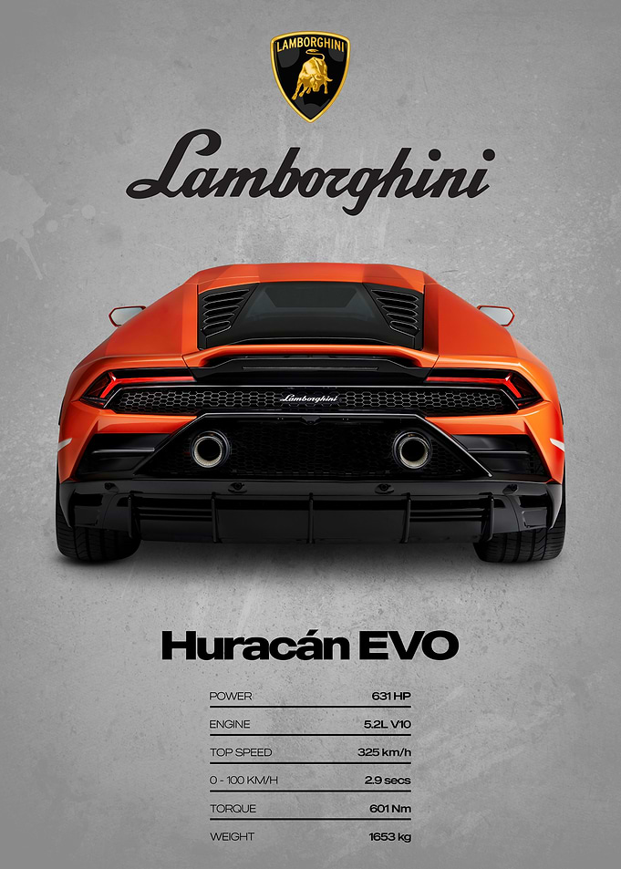 Lamborghini Huracán EVO Rear View