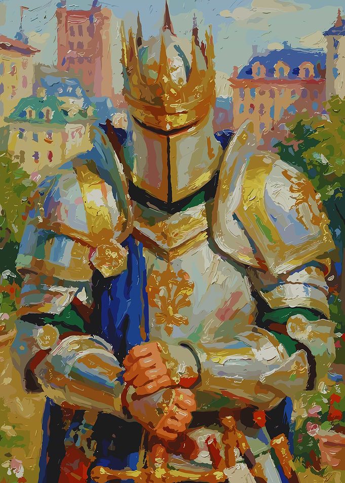 Knight in Shining Armor Painting