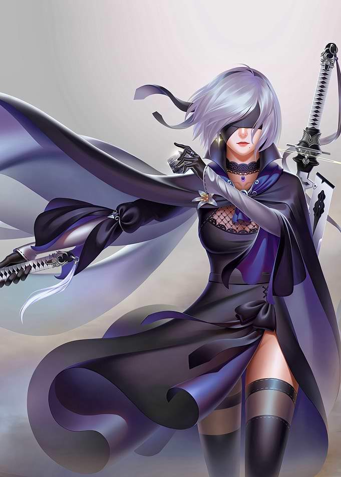 2B Nier Automata Digital Art