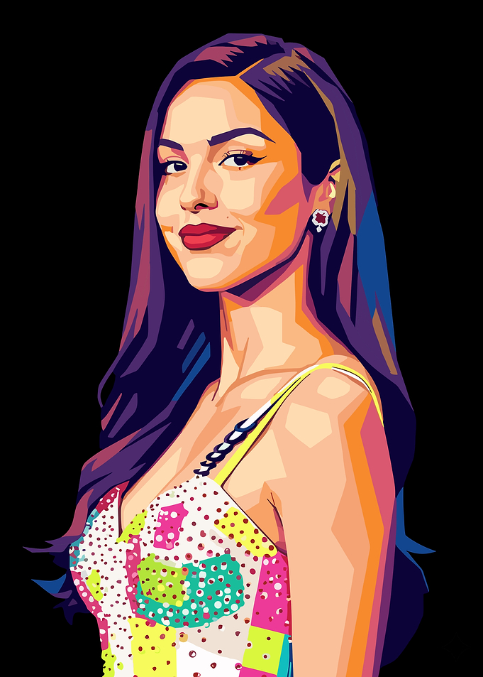 Olivia Rodrigo Colorful Portrait