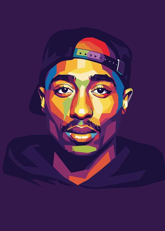 Tupac Shakur Colorful Portrait