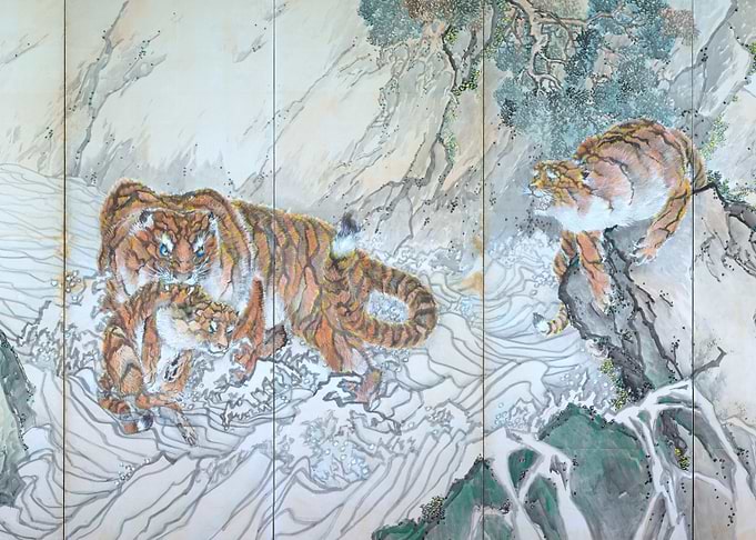 Tiger Family Painting