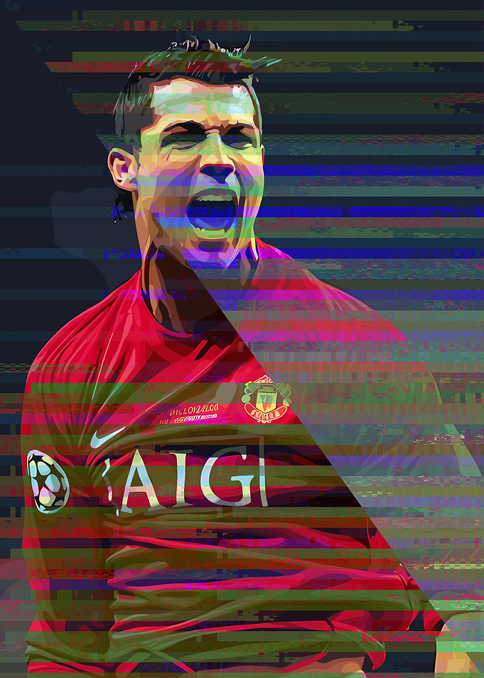 Cristiano Ronaldo Vector Art Portrait