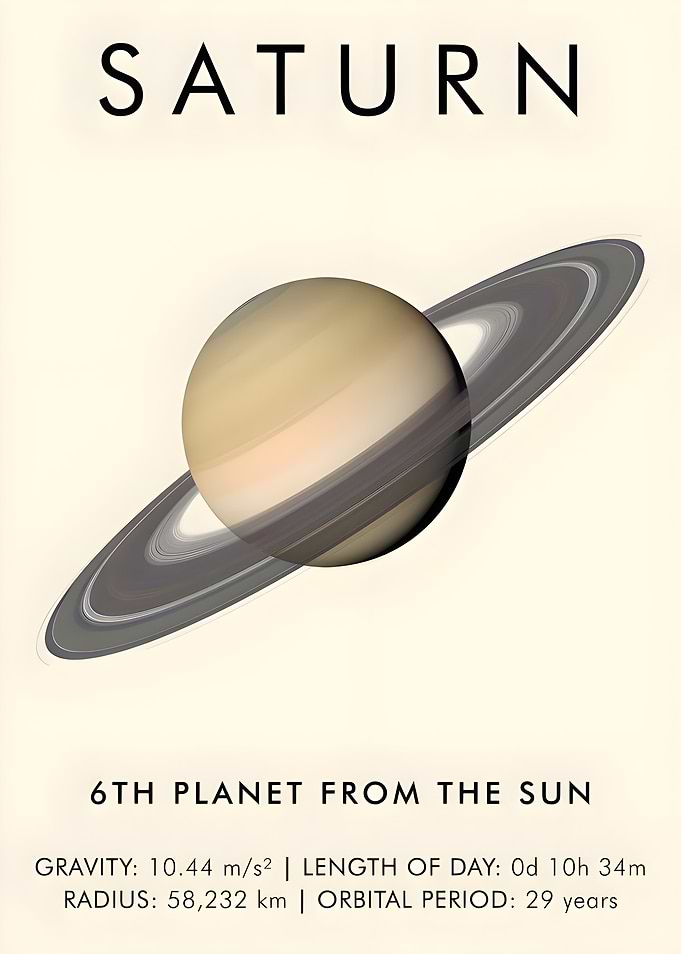 Saturn Planet Poster
