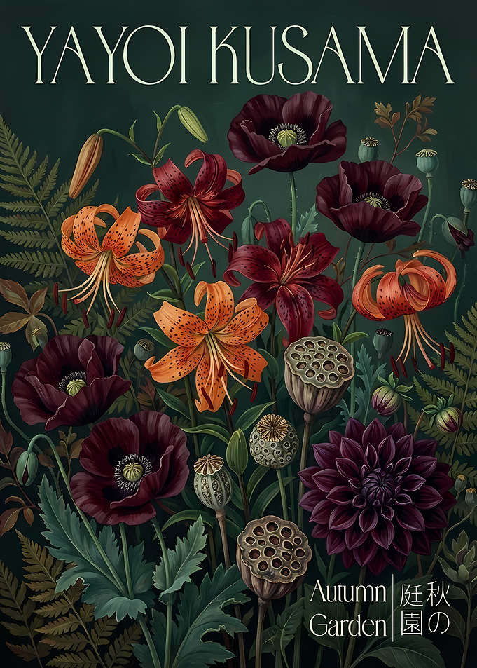 Yayoi Kusama Autumn Garden Floral Art