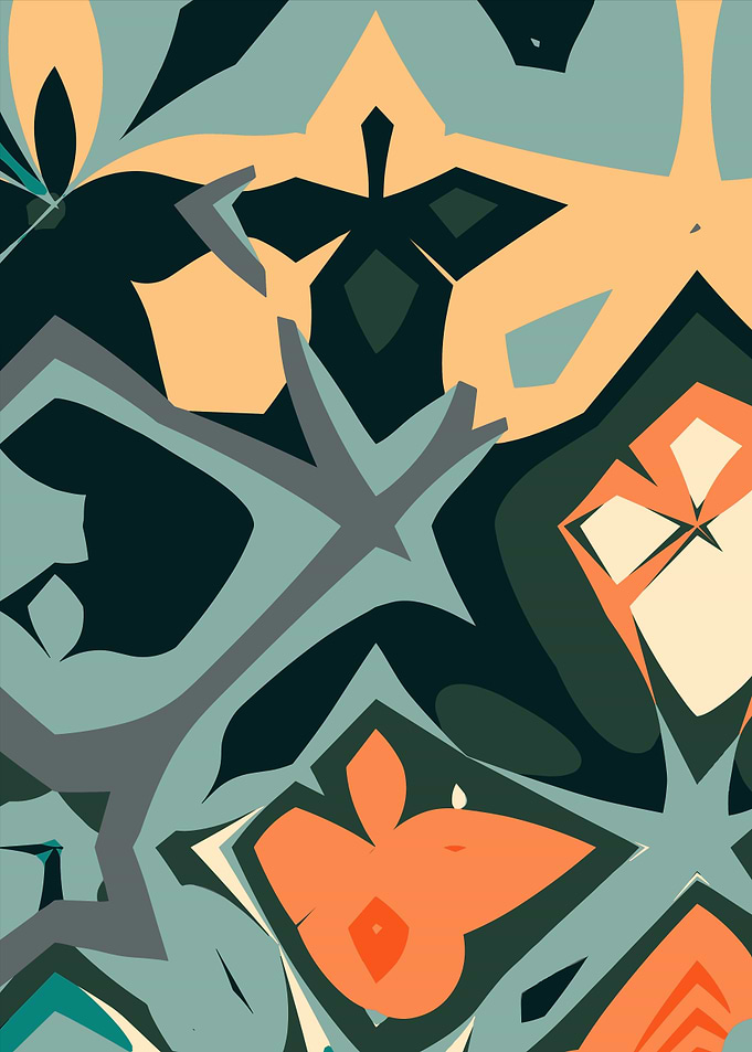 Abstract Geometric Pattern in Earth Tones