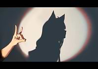 Anime Girl Shadow Puppet Art