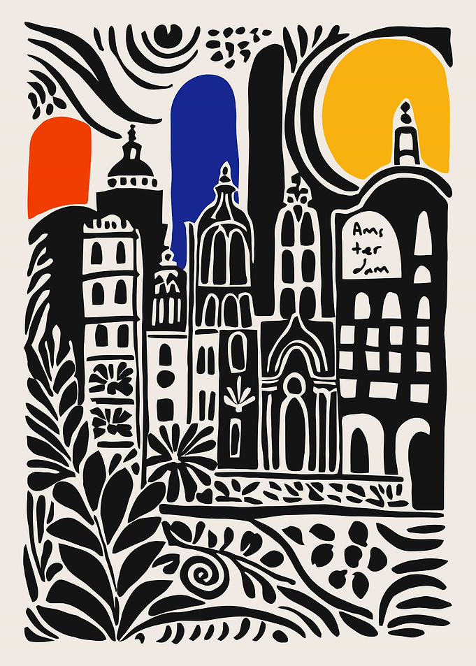 Amsterdam Cityscape Abstract Art