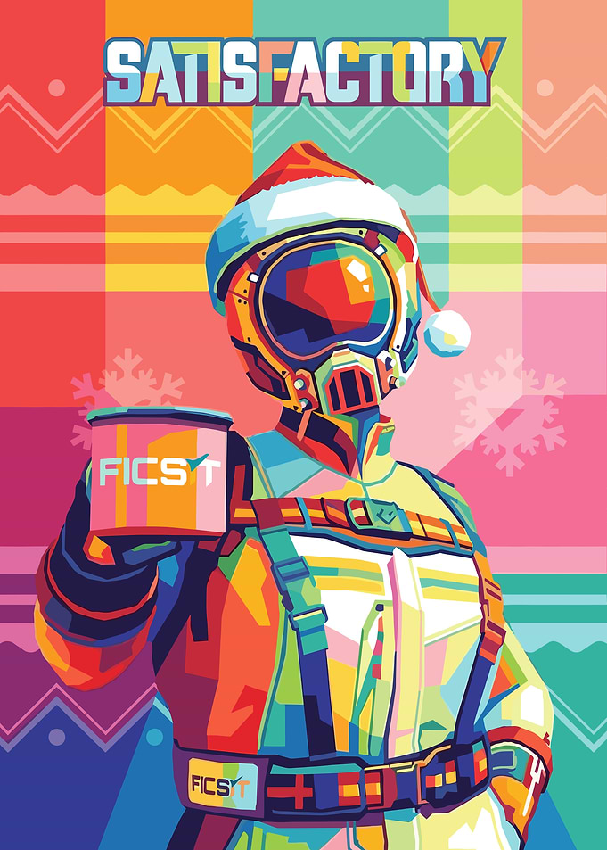 Satisfactory Christmas Pop Art
