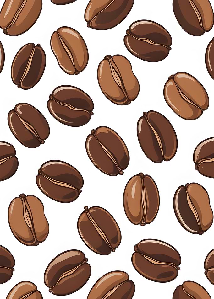 Coffee Beans Seamless Pattern