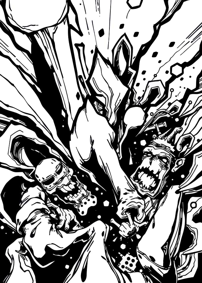 Monochrome Horror Comic Art