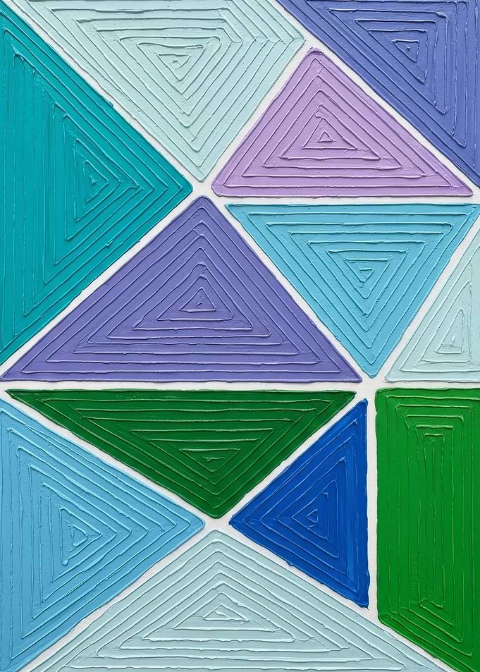 Colorful Textured Triangle Abstract