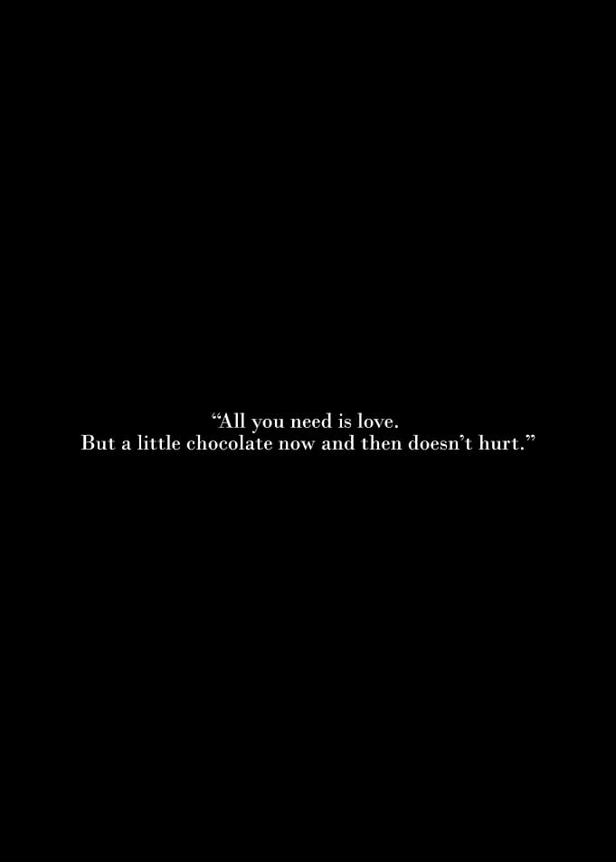 Love and Chocolate Quote
