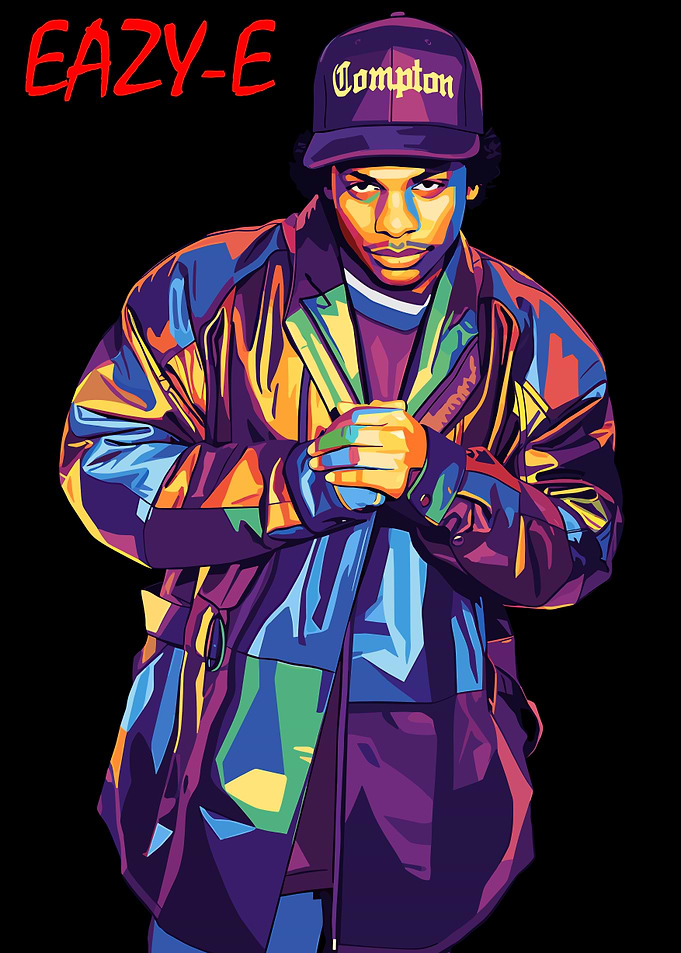 Eazy-E Colorful Portrait