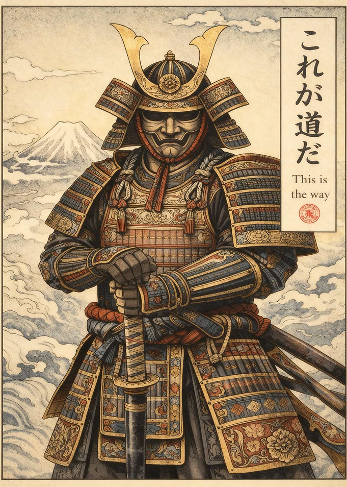 Samurai Warrior with Sword and Armor