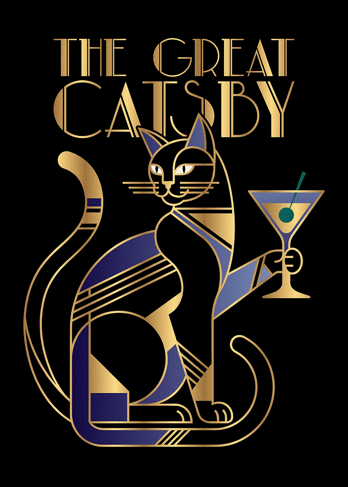 The Great Catsby Art Deco Poster
