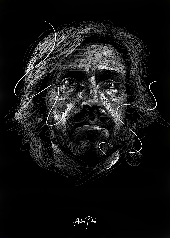 Pirlo Scribble Art Style