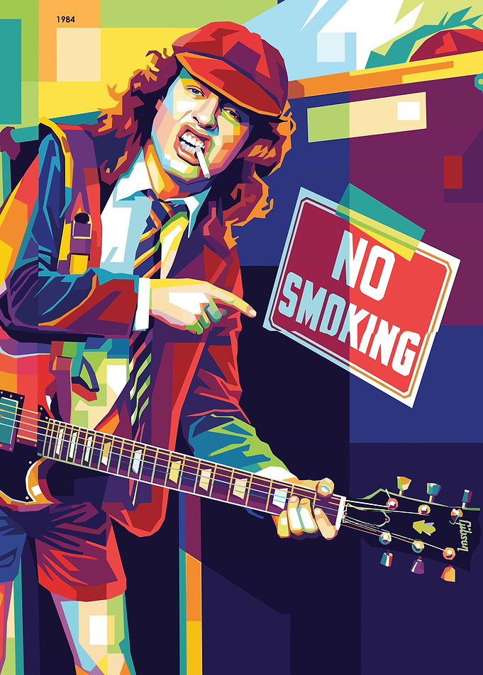 Angus Young Pop Art Illustration