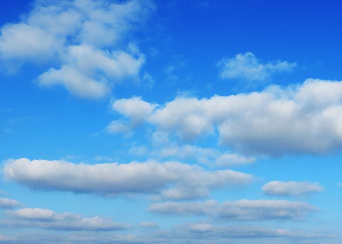 Blue Sky with White Clouds