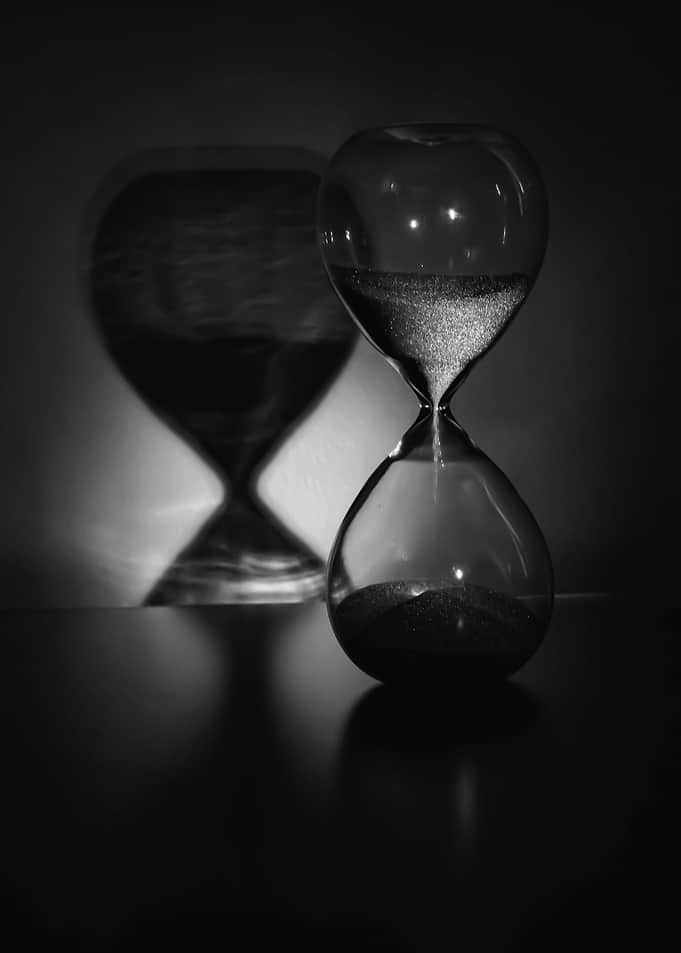 Monochrome Hourglass Time Passing Still Life