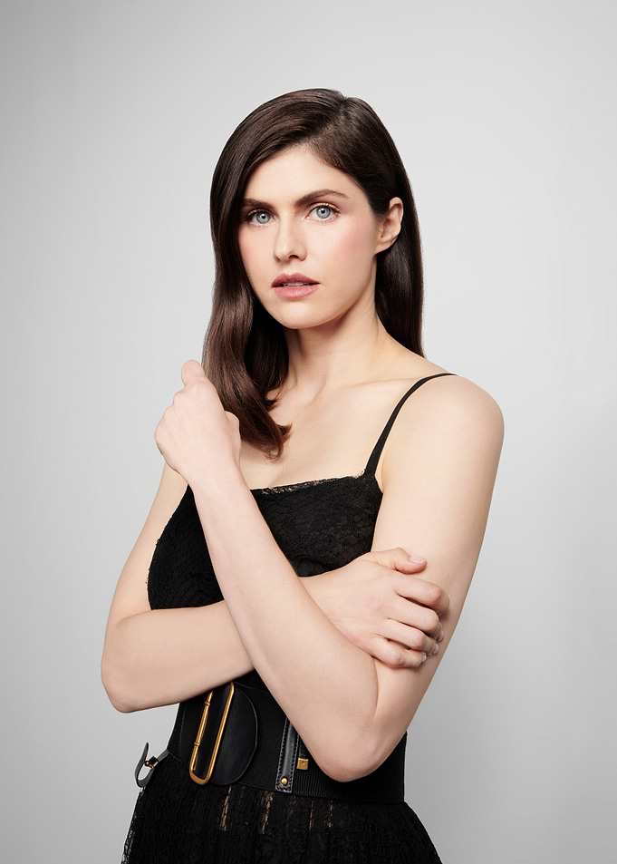 Alexandra Daddario Portrait in Black Dress