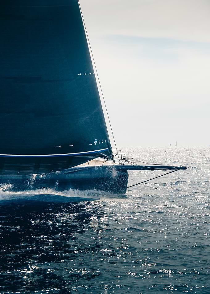 Sailing Yacht on the Open Sea