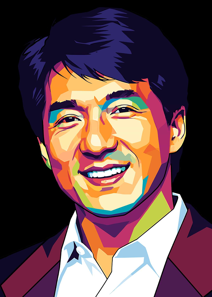 Jackie Chan Pop Art Portrait